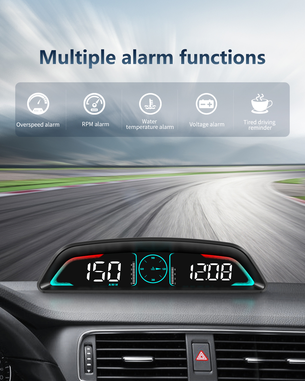 UniversalCarHead-UpDisplayHUDMulti-FunctionalDisplayMultipleAlarmFunctionsTimeSpeedDistanceDrivingFu-2014663-8