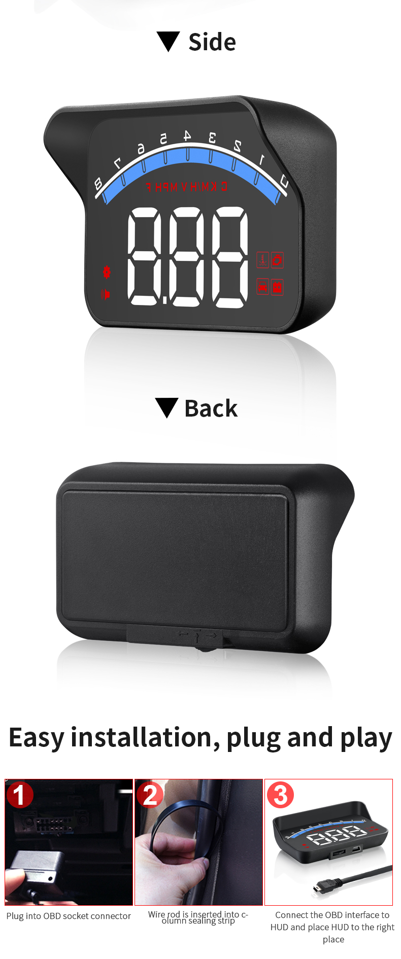 UniversalCarHeadUpDisplayHighDefinitionLEDDisplayOBDHUDWindshieldProjectorOverspeedSecurityAlarm-2011079-15