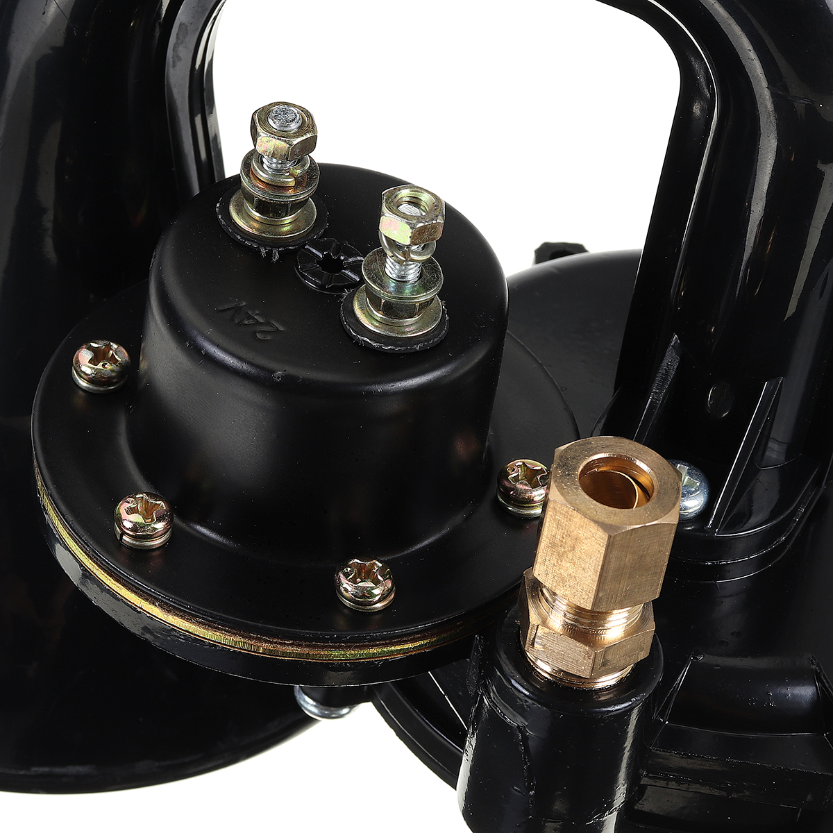 12V300dBElectricSnailAirHornLoudSoundBlackForCarMotorcycleTruckBoat-1630548-9