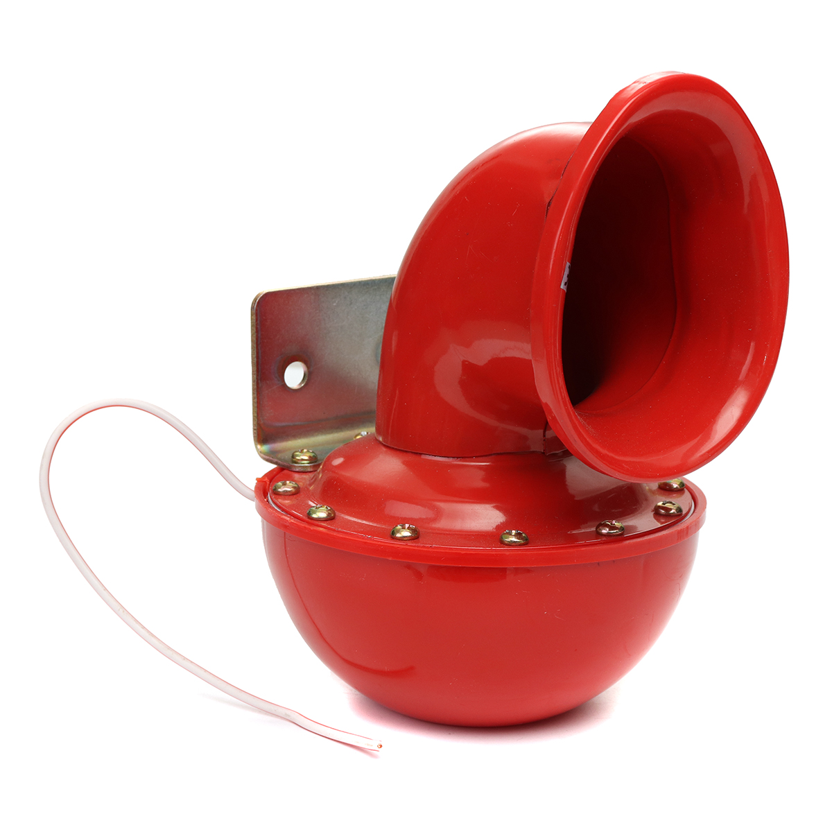 12VElectricBullHornSuperLoudRagingSoundwPullLeverMetalRedForCarTruckBoat-1259993-2