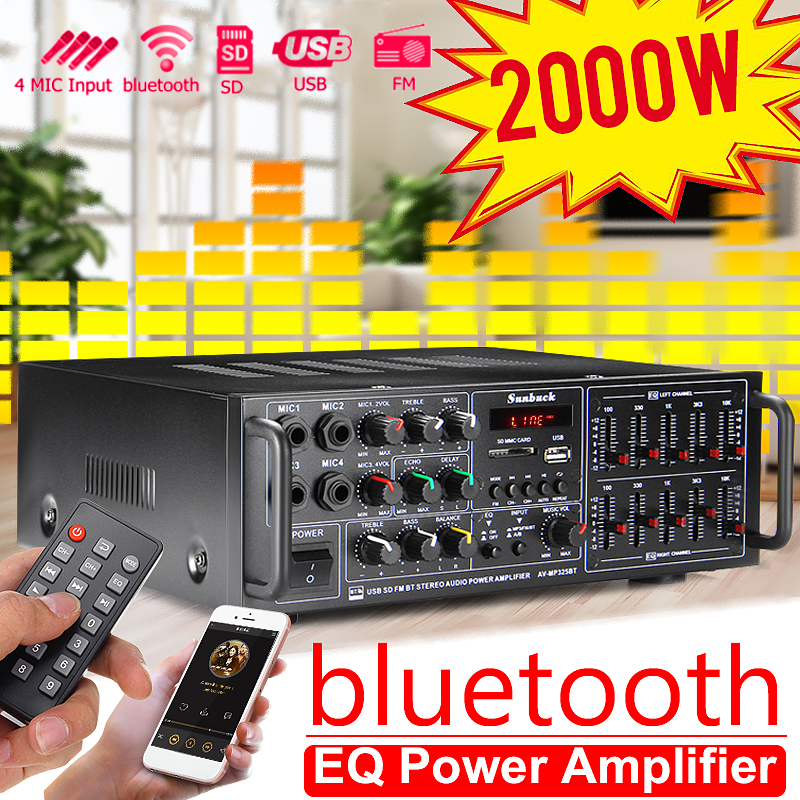 326BT2000WbluetoothStereoAudioPowerAmplifierDualChannelUSBSDFMFMRadioEQwithRemoteControl220V-240Vfor-1644756-1