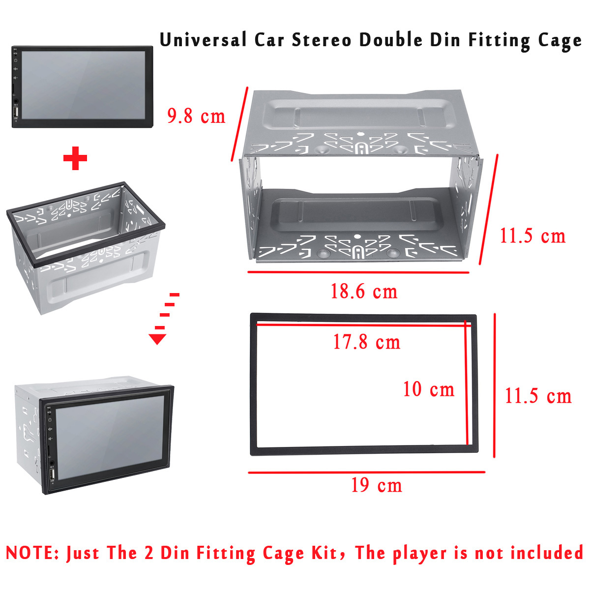 7Inch2DinRadioFasciaDashPanelMountTrimMetalFrameUniversalForCarStereoDVDPlayer-1648040-4