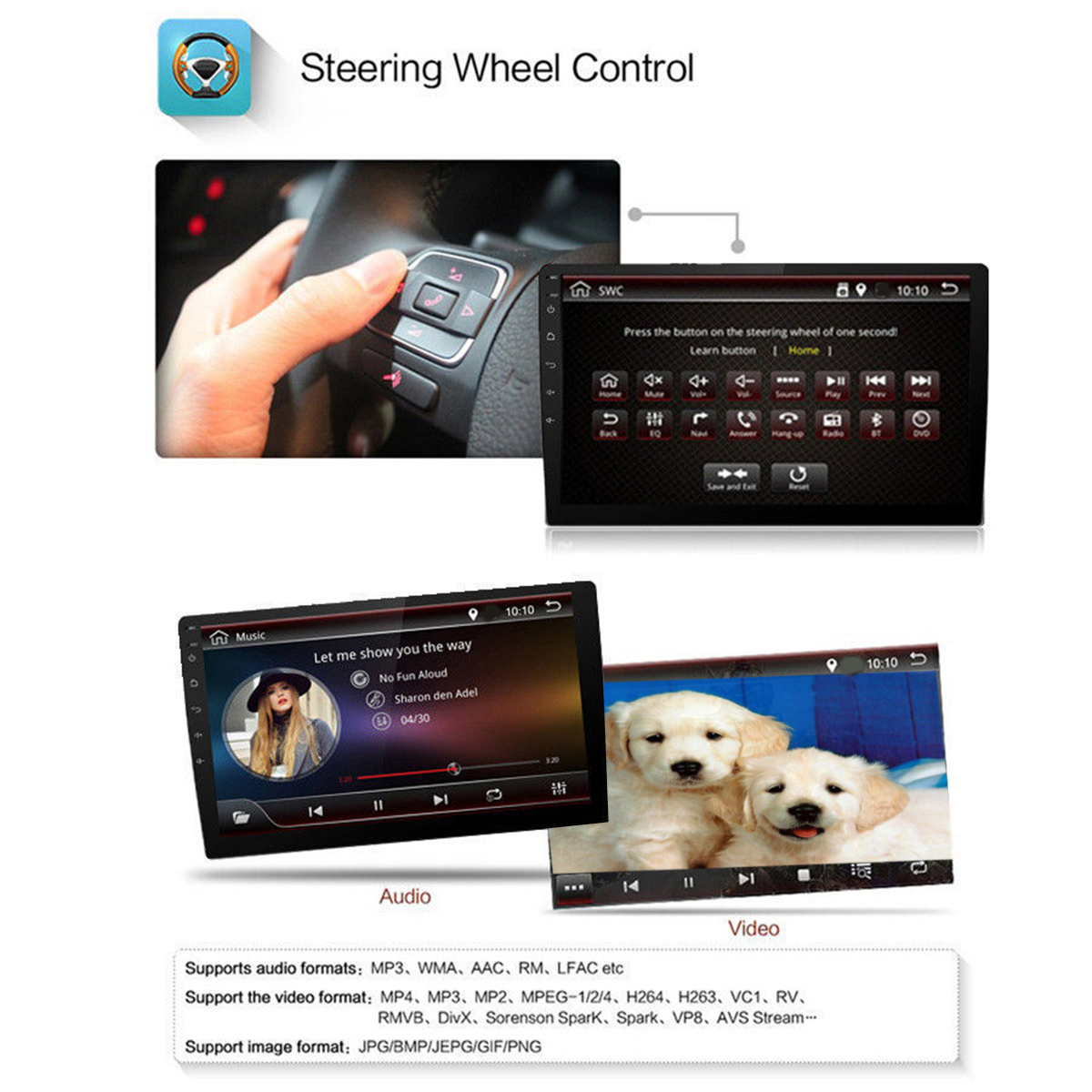 iMars10inch2DINCarMP5VideoPlayerwithCarPlay264GBforAndroid100SystemBuilt-inWiFiGPSbluetooth-2003936-6