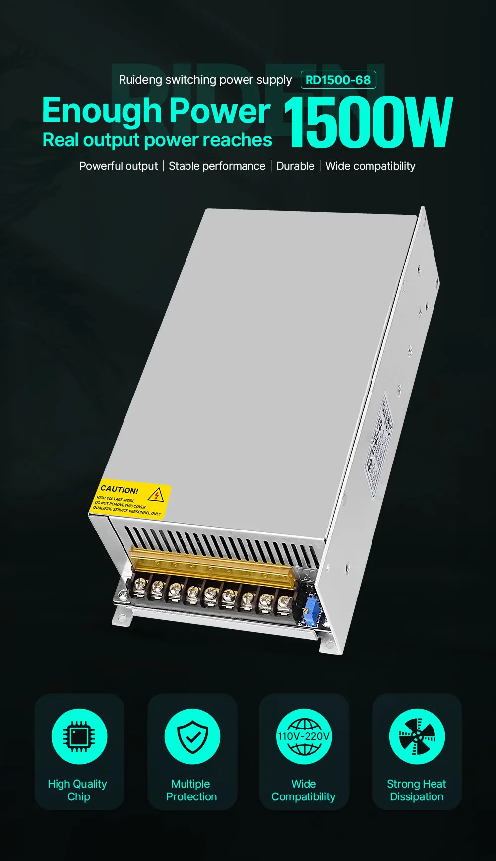 1200W1500WHighPowerSwitchingPowerSupply68VAdjustableFullPowerVoltageRegulation-2012693-2