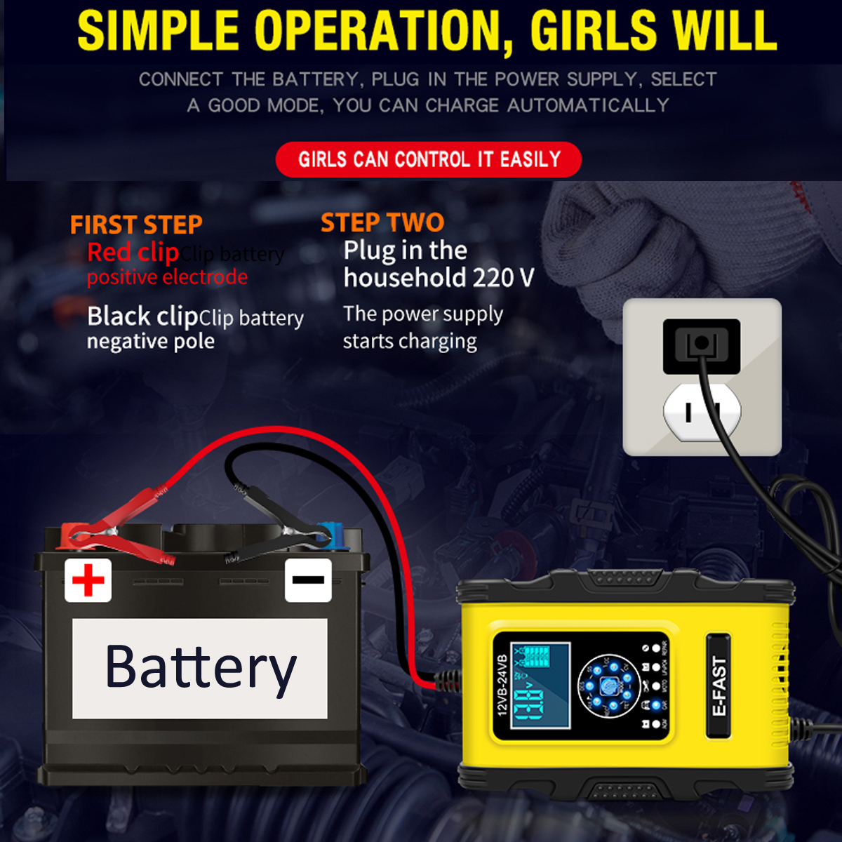 1224V12A6A7-StagePulseRepairLCDBatteryChargerForCarMotorcycleLeadAcidBatteryAgmGelWet-1937249-14