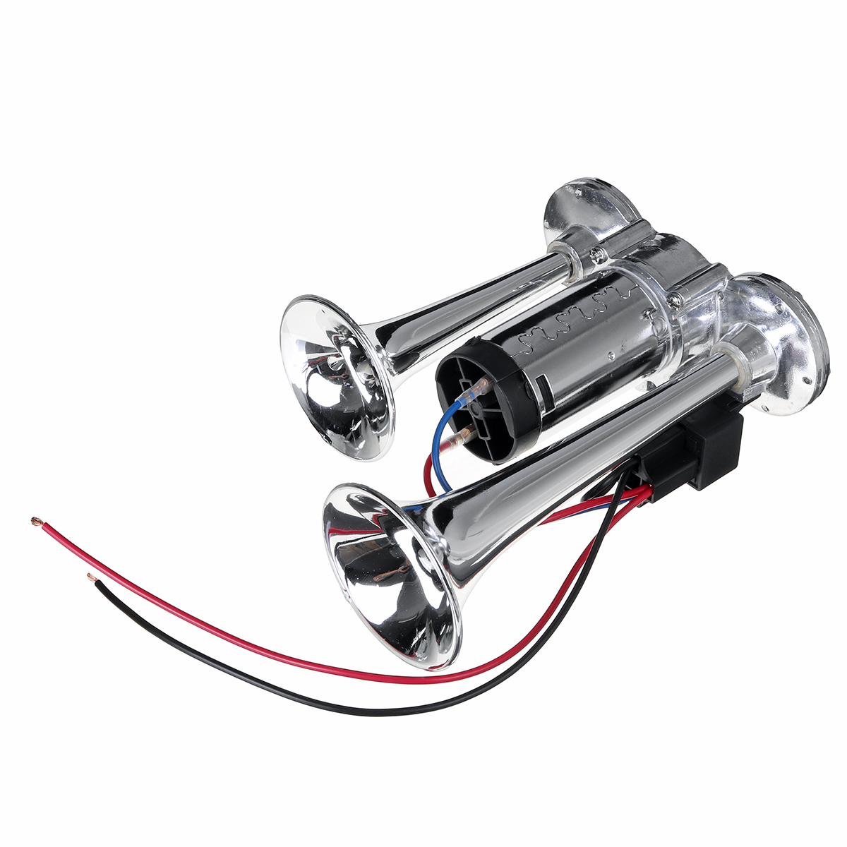 12V300dbElectricHornTrumpetMarineChromeFogStainlessSteelBoatTruck-1667959-4