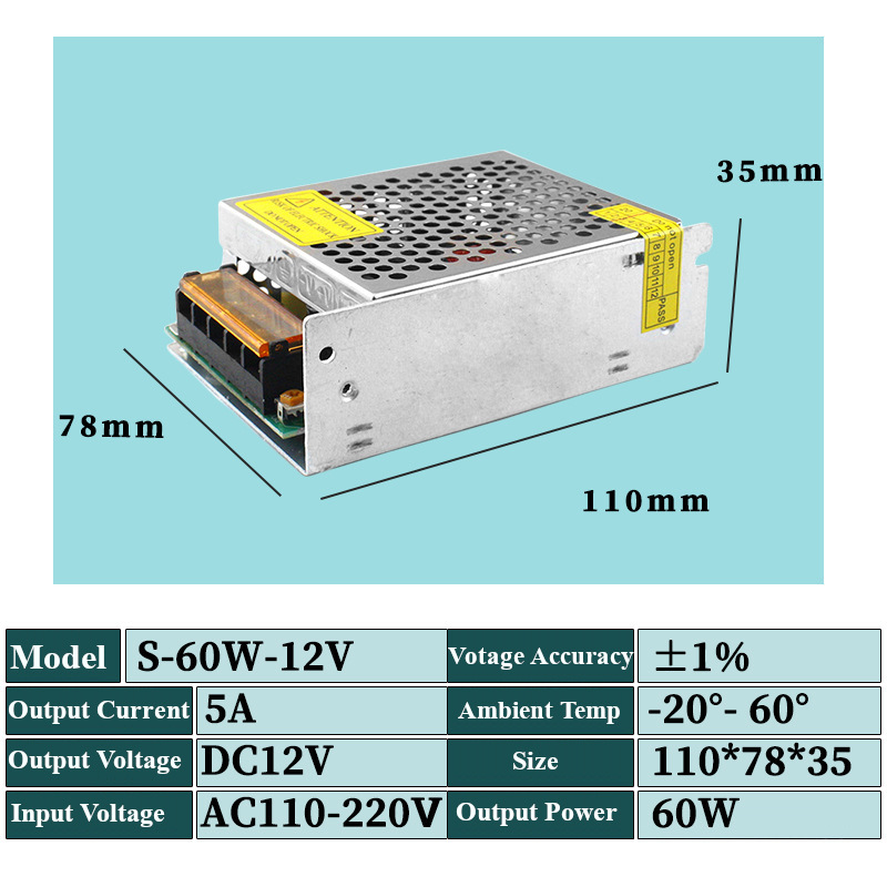 12V60WSwitchingPowerSupplySourceTransformerAC110V-220VToDC12VSMPSForLEDStripLightCCTVMotor-1981128-7