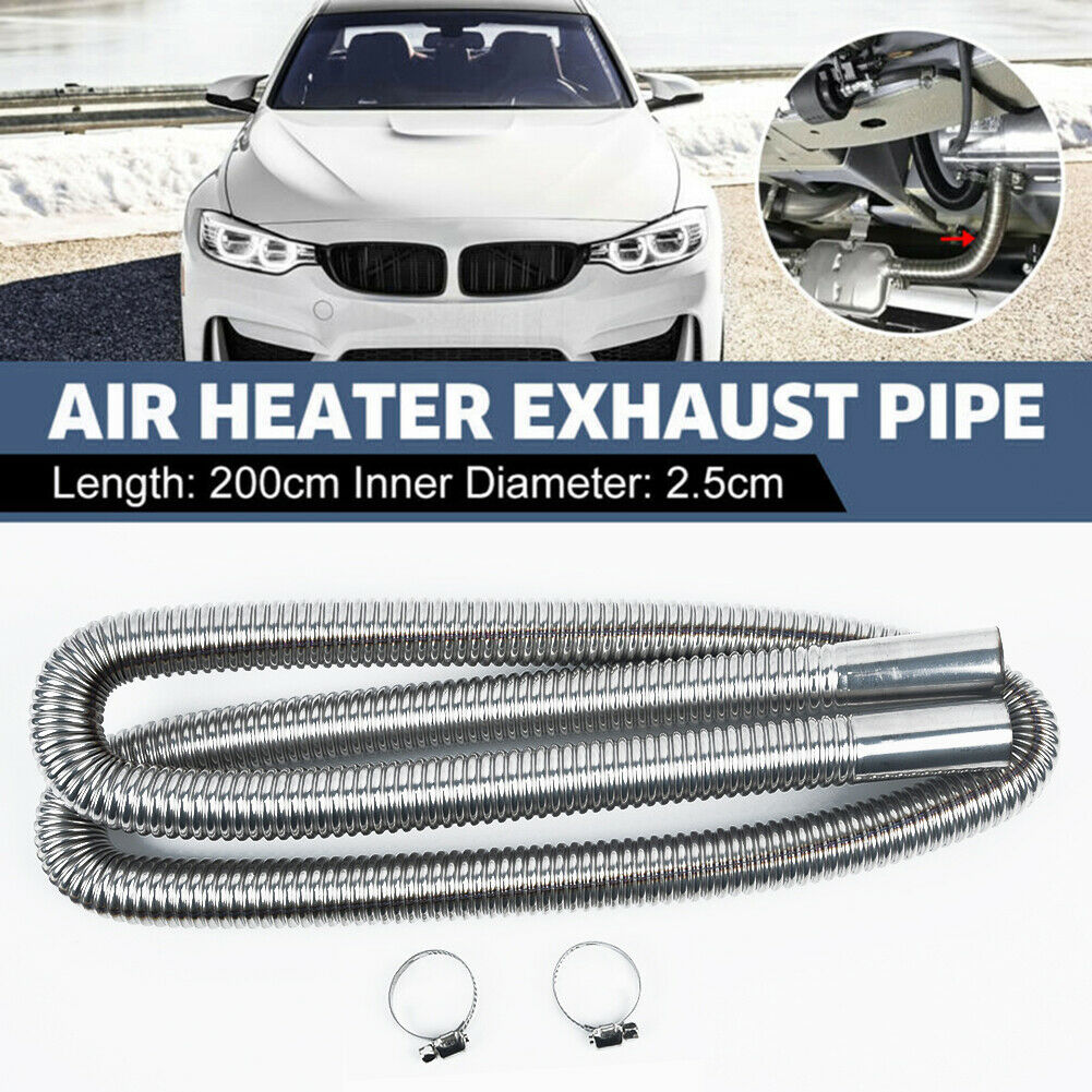 200cmStainlessSteelExhaustPipeCarParkingAirHeaterTankDieselVentHose-2007695-1