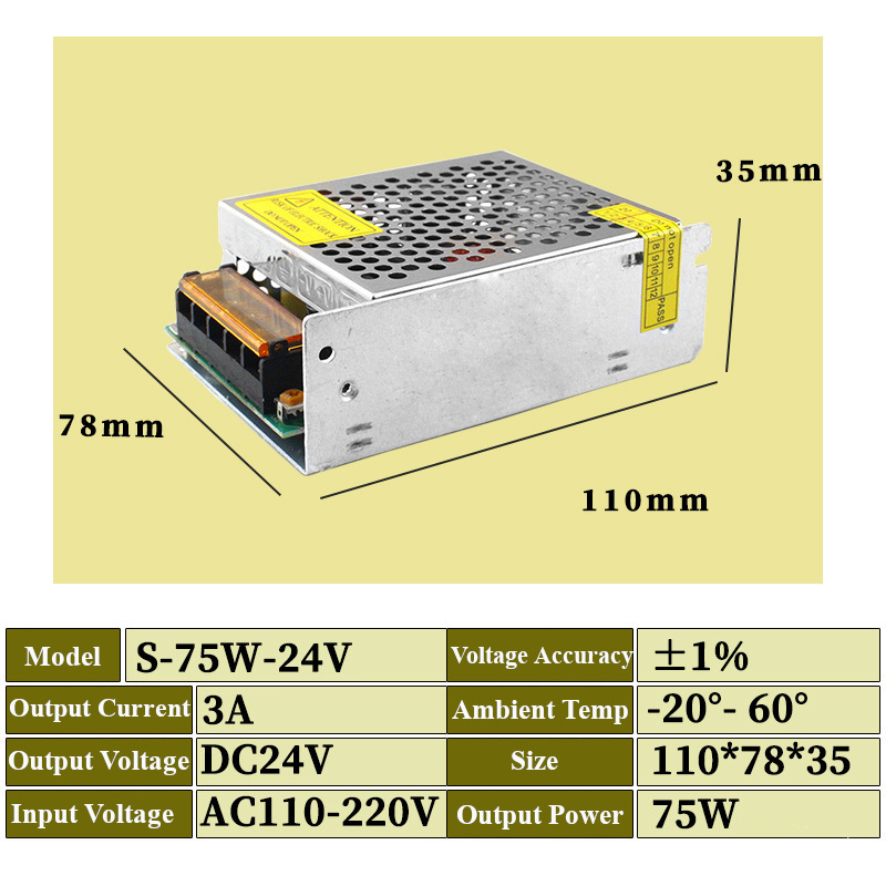24V50W75W120W200WSwitchingPowerSupplySourceTransformerACDCSMPSForLEDStripLightCCTVMotor-1977081-8