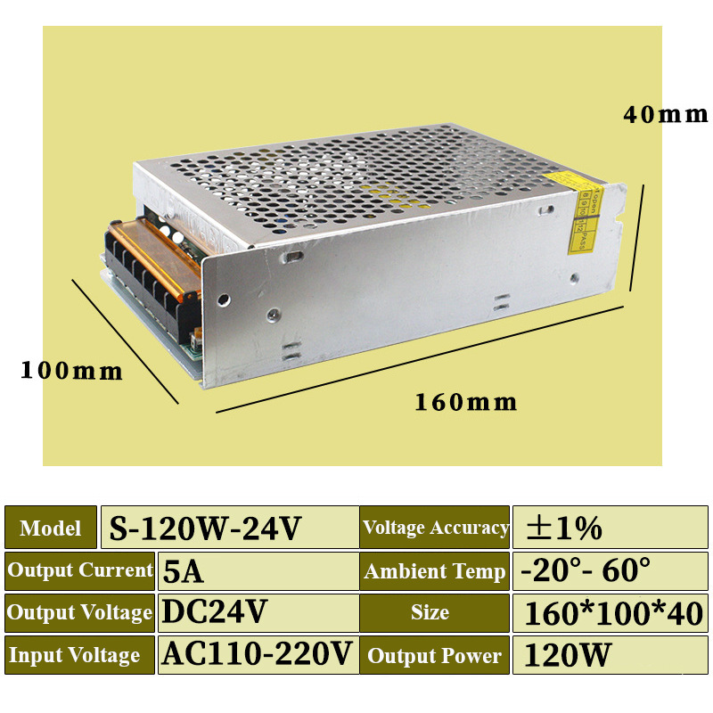24V50W75W120W200WSwitchingPowerSupplySourceTransformerACDCSMPSForLEDStripLightCCTVMotor-1977081-9