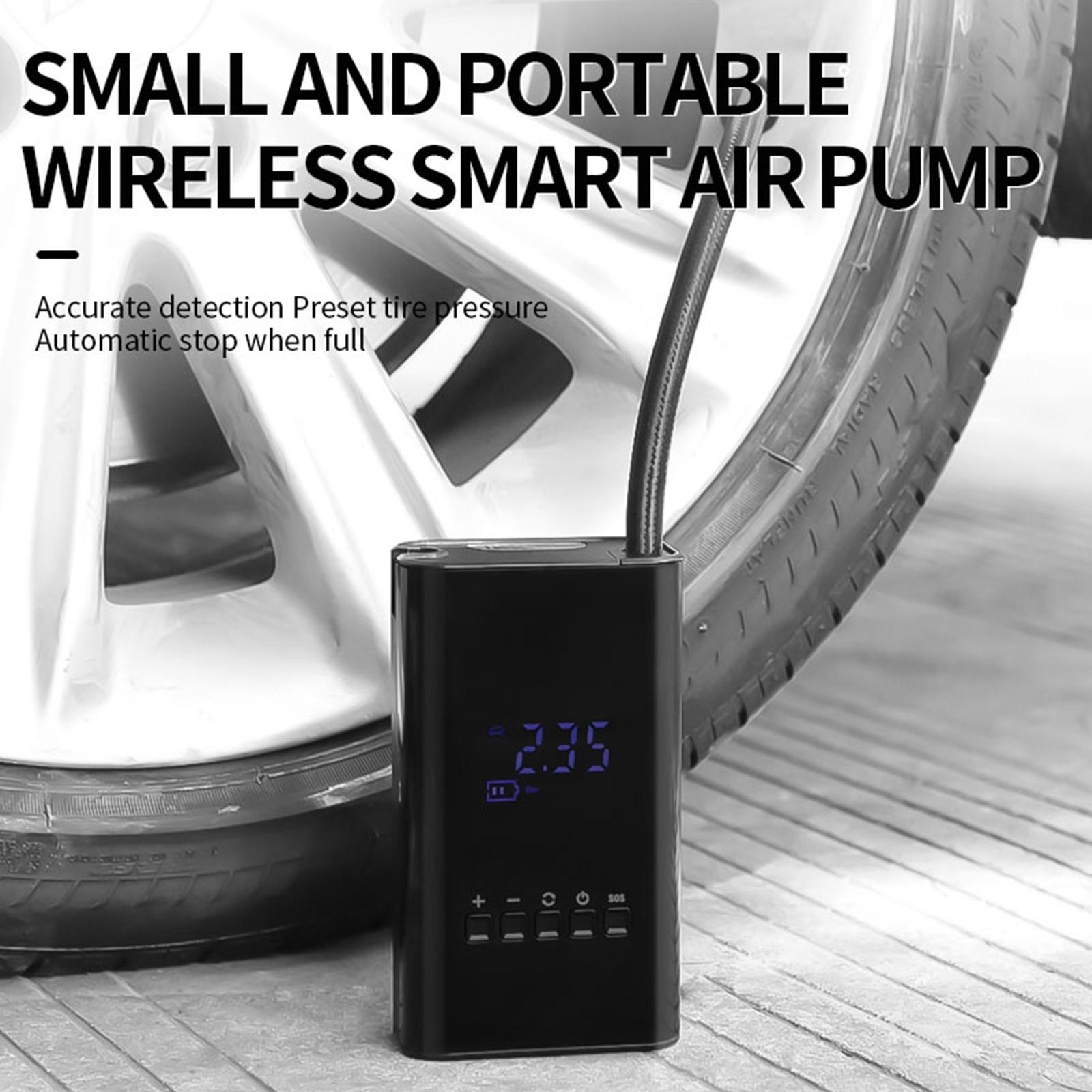 4000mAhWirelessDigitalPortableCarAirPumpMini12VTireInflatorCordlessHandheldAirCompressor-1986482-1