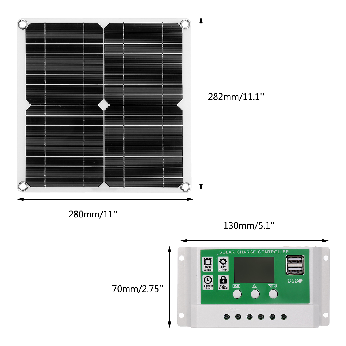 40WSolarPanelDualUSB30AControllerSolarCellforYachtRVBatteryCharger-1830193-9