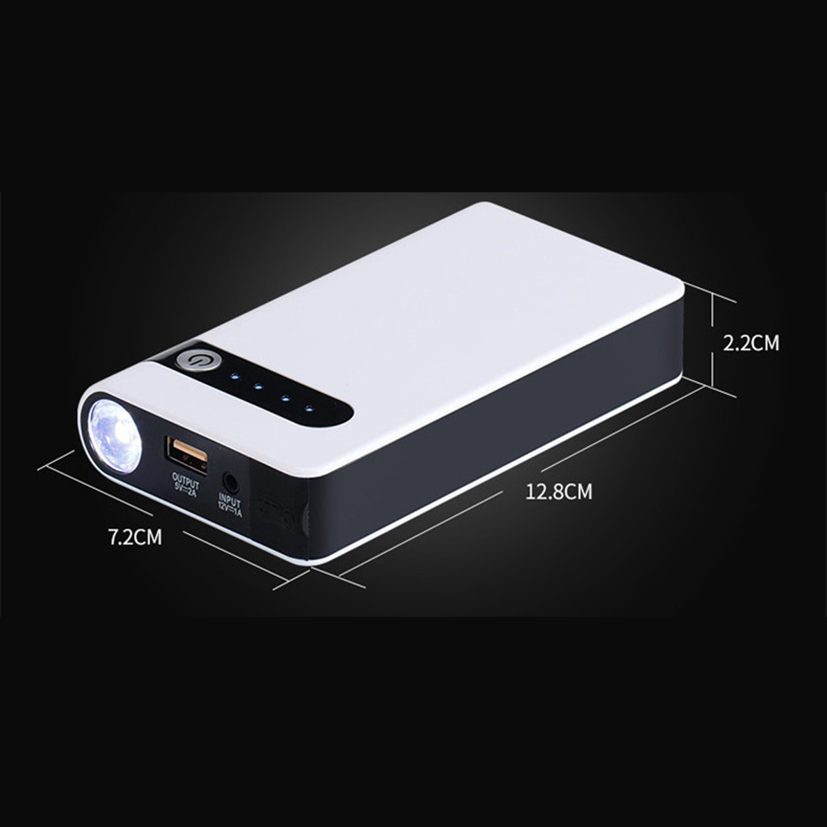 8000mAh12VPortableCarJumpStarterEmergencyBatteryBoosterPowerbankWaterproofwithLEDFlashlight3-In-1USB-1611331-8