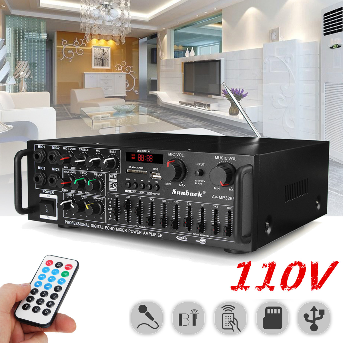 800W110V2ChannelEqualizerbluetoothHomeStereoPowerAmplifierUSBSDRemote-1337960-1