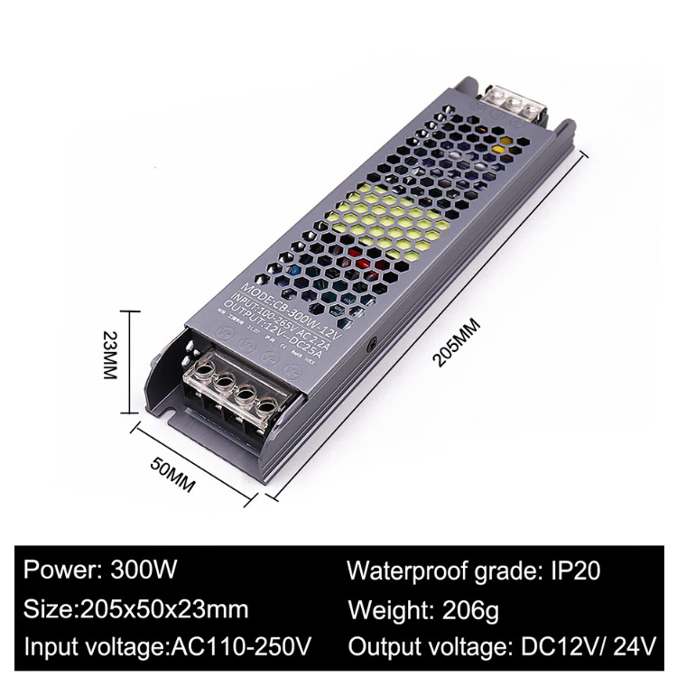 ACDC12V24VTransformer300WLEDDriverPowerSupplySuperThinADConverterforLEDStripLightBulb-1983422-9