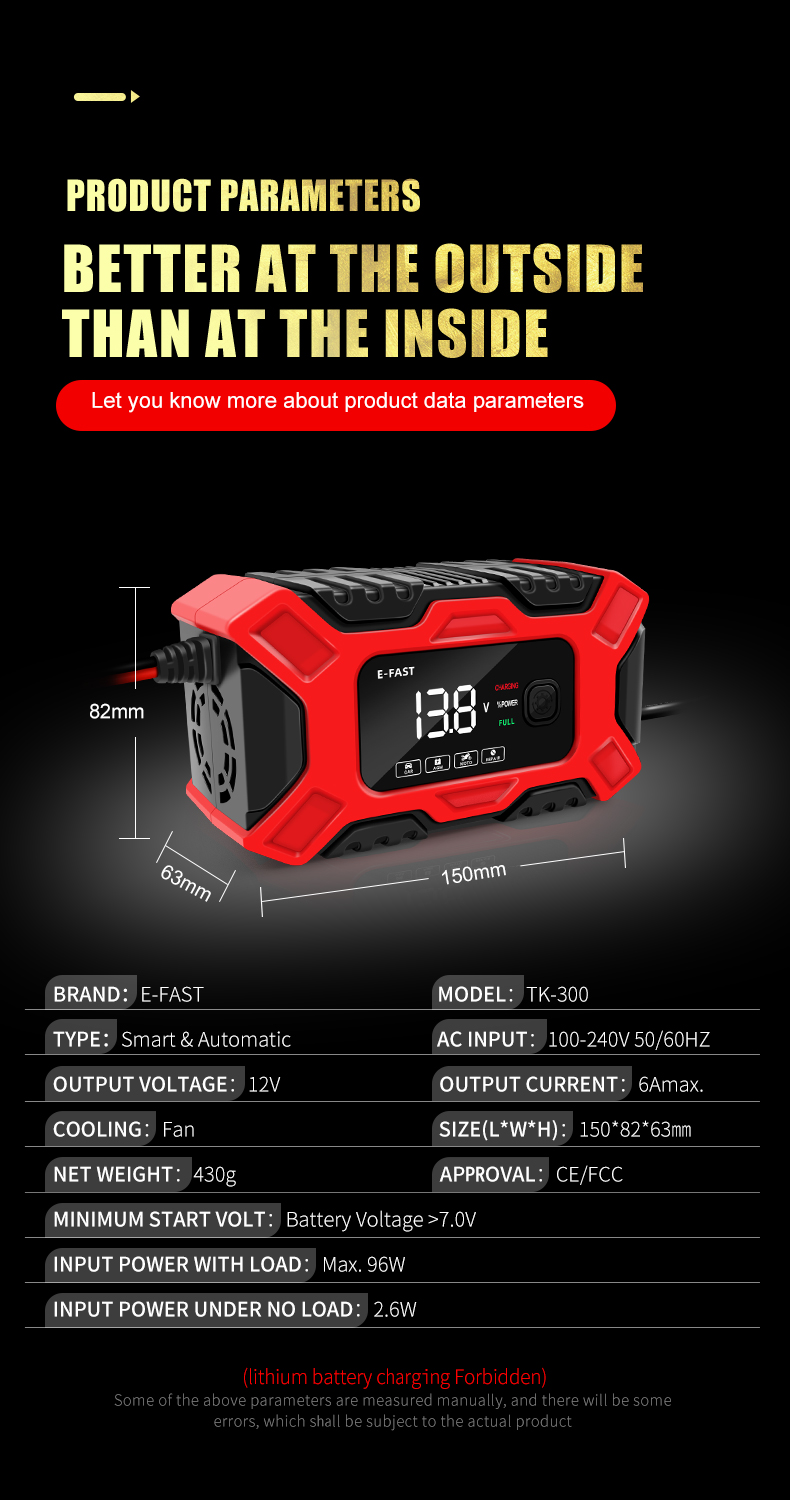 E-FAST12V6ALargeScreenDigitalDisplayBatteryChargerPulseRepairforCarMotorcycleDryWaterLead-acidBatter-1974739-3