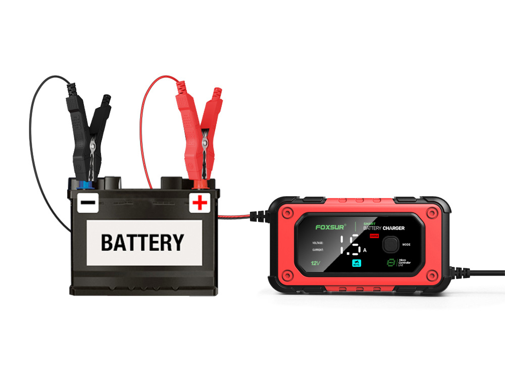 FOXSUR7ABatteyChargerLargeScreenColorDisplay12VMotorcycleCarChargerAGMLeadAcidLithiumIron-2010491-17