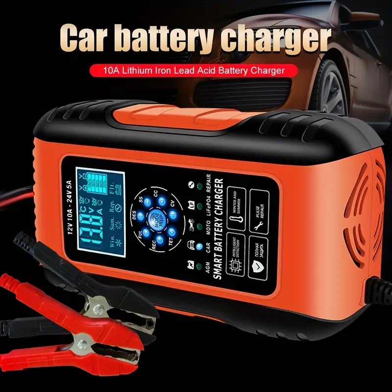 SmartFullyAutomaticTouchScreenDigitalDisplayCarBatteryCharger12V24V10AEUStandardWTemperatureCompensa-1998535-1