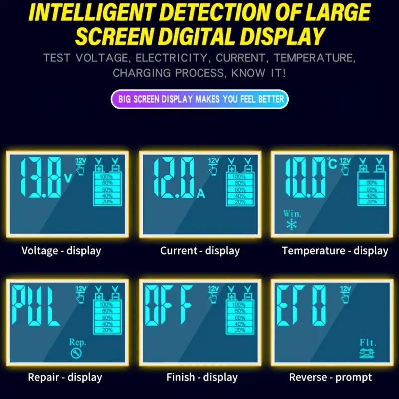 SmartFullyAutomaticTouchScreenDigitalDisplayCarBatteryCharger12V24V10AEUStandardWTemperatureCompensa-1998535-7