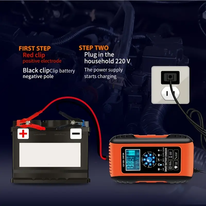 SmartFullyAutomaticTouchScreenDigitalDisplayCarBatteryCharger12V24V10AEUStandardWTemperatureCompensa-1998535-9