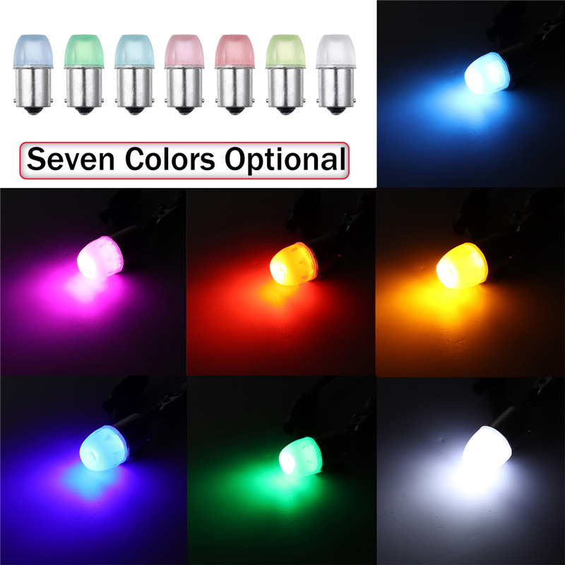 10PCS1156BA15SLEDReversingLightBrakeTurnSignalLampWaterproofReplacementBulb7ColorsConstantlyBright-1470641-1