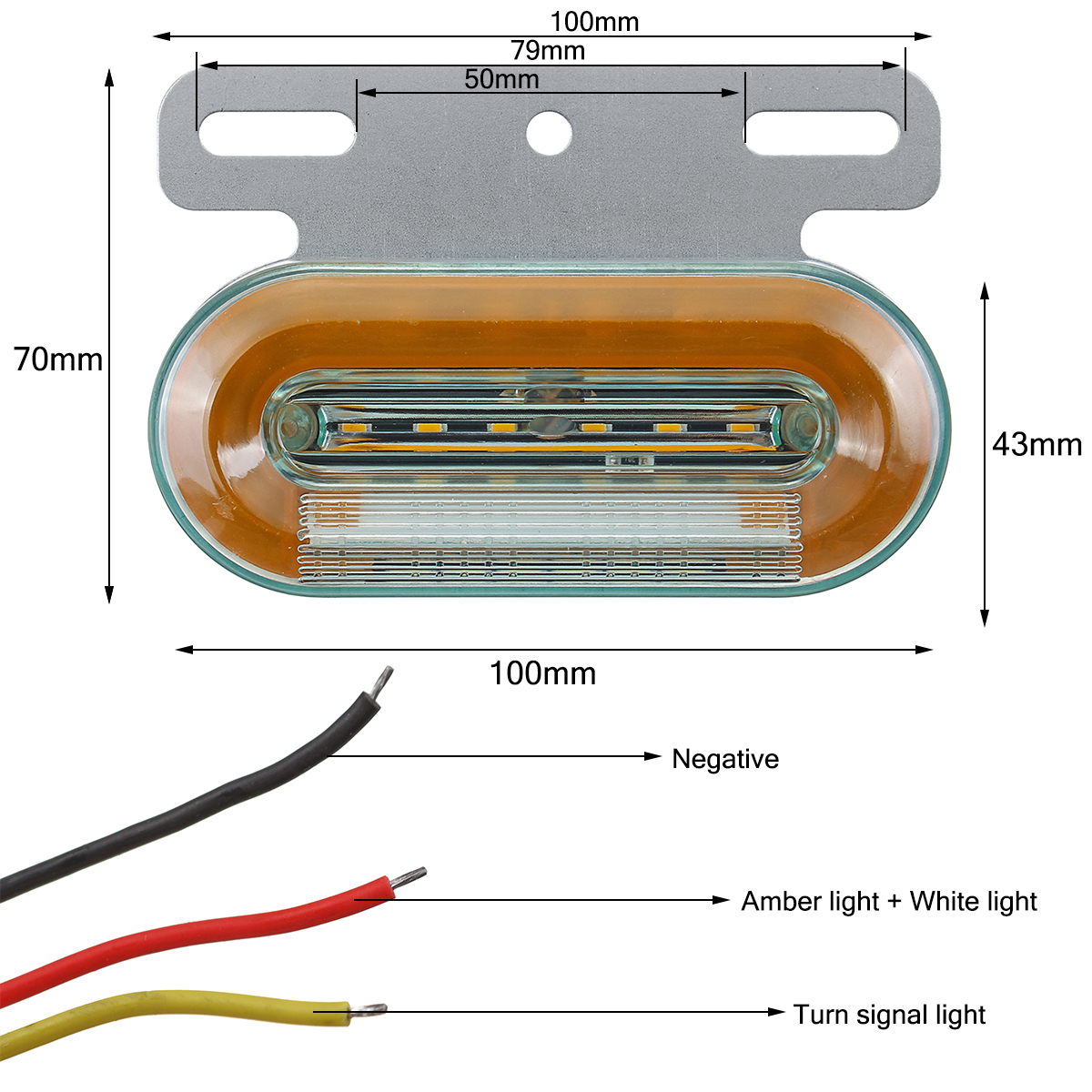 1PC12LED12VFlowingLEDSideMarkerSignalLightIndicatorForTruckTrailers-1792829-3