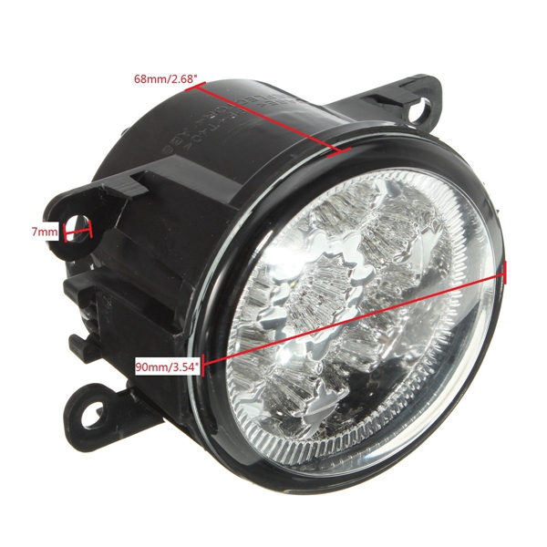 2pcsH1155W6000KLEDFrontFogLampDaytimeRunningLightForHondaFordFocusSubaru-1065336-3