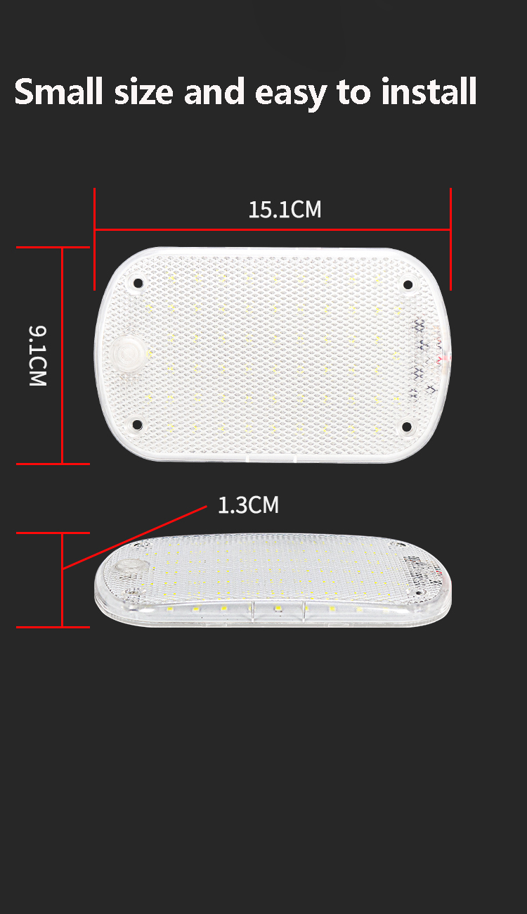 60LEDCarInteriorLightBrightTransparentShellCargoLightingCabinLampfor12-85VCarTrucksRVs-1999472-8