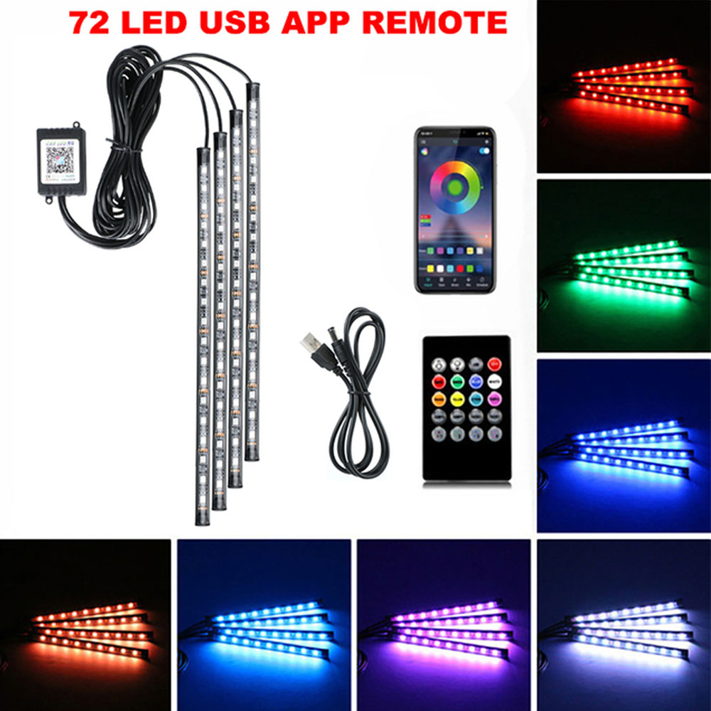 72LEDCarInteriorAmbientFootStripLightBacklightRemotewithAppMusicRemoteControlRGBDecorativeLamps-1990492-1