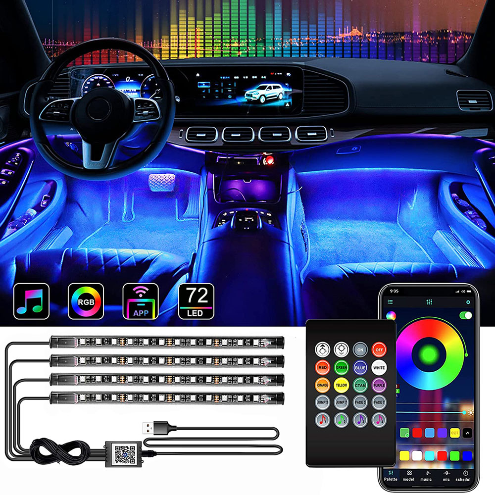 72LEDCarInteriorAmbientFootStripLightBacklightRemotewithAppMusicRemoteControlRGBDecorativeLamps-1990492-3