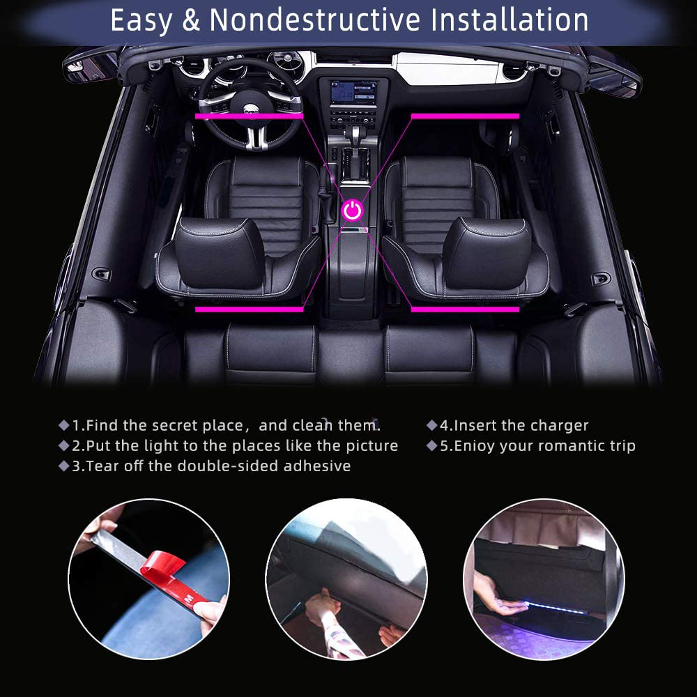 72LEDCarInteriorAmbientFootStripLightBacklightRemotewithAppMusicRemoteControlRGBDecorativeLamps-1990492-4