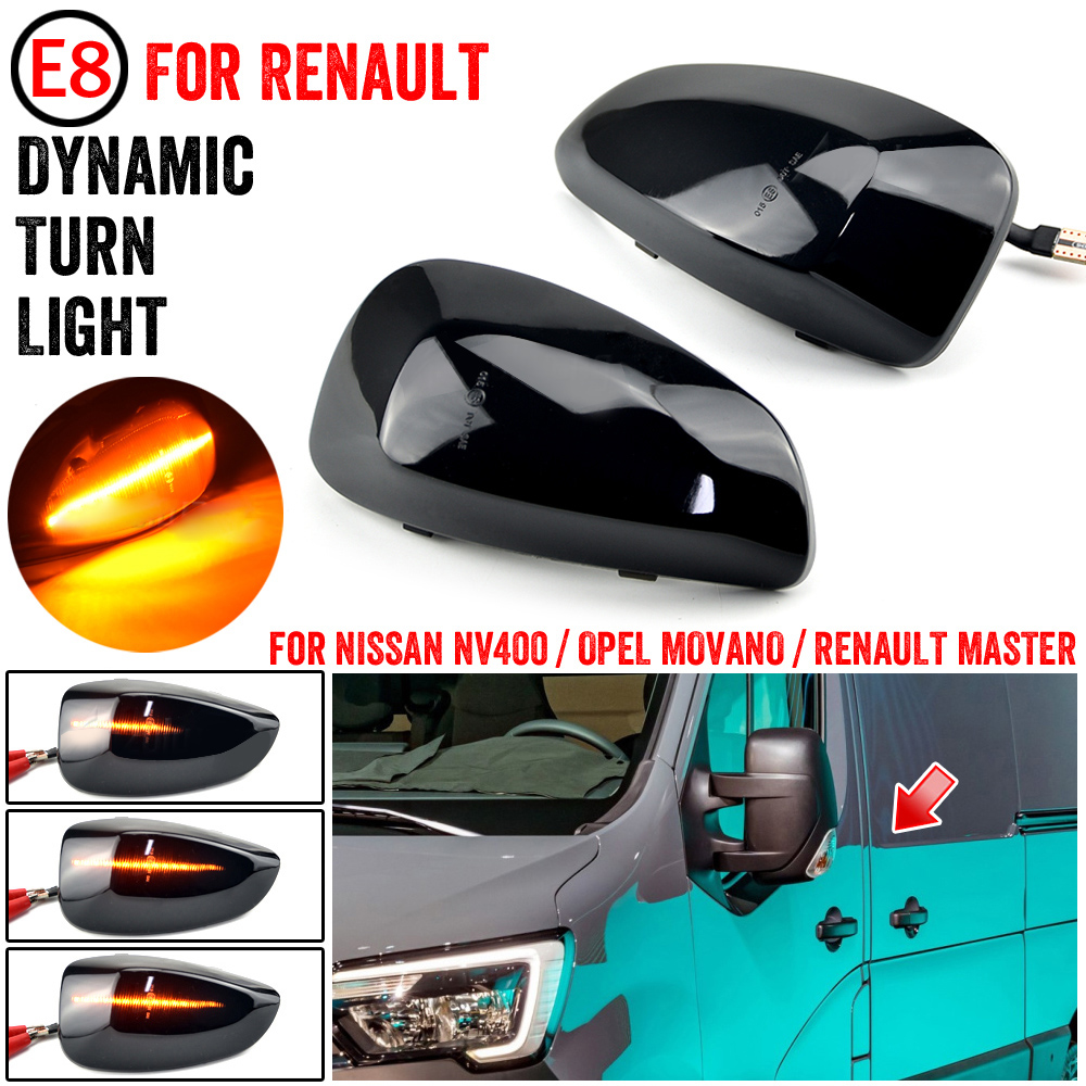 APairDynamicLEDSideMirrorTurnLightSignalForRenaultMasterMK3OnwardsForVauxhallMovano2010-2015-1994090-8