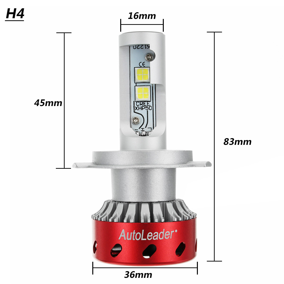 AutoleaderCarLEDHeadlightU101H4H8H116500K6000LMFogLampsLUMILEDS-MZChipHeadlamp-1982291-13