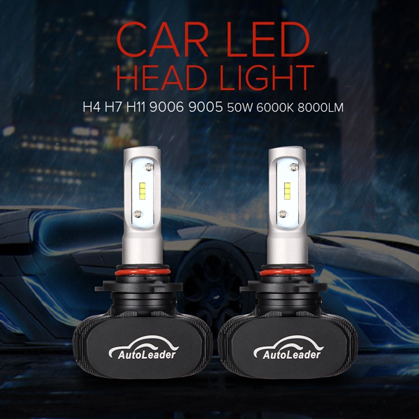 AutoleaderCarLEDHeadlightsH4H79006900550W6500K8000lmPair-1136070-3