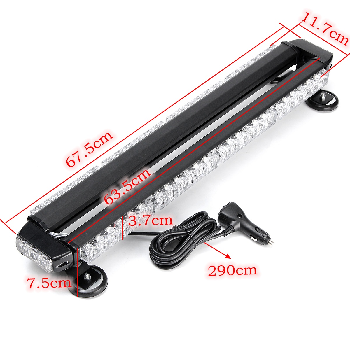 CarEmergencyFlashingStrobeLampWorkLightBar54LEDDouble-SidedWarningLightAssembly-1534516-4