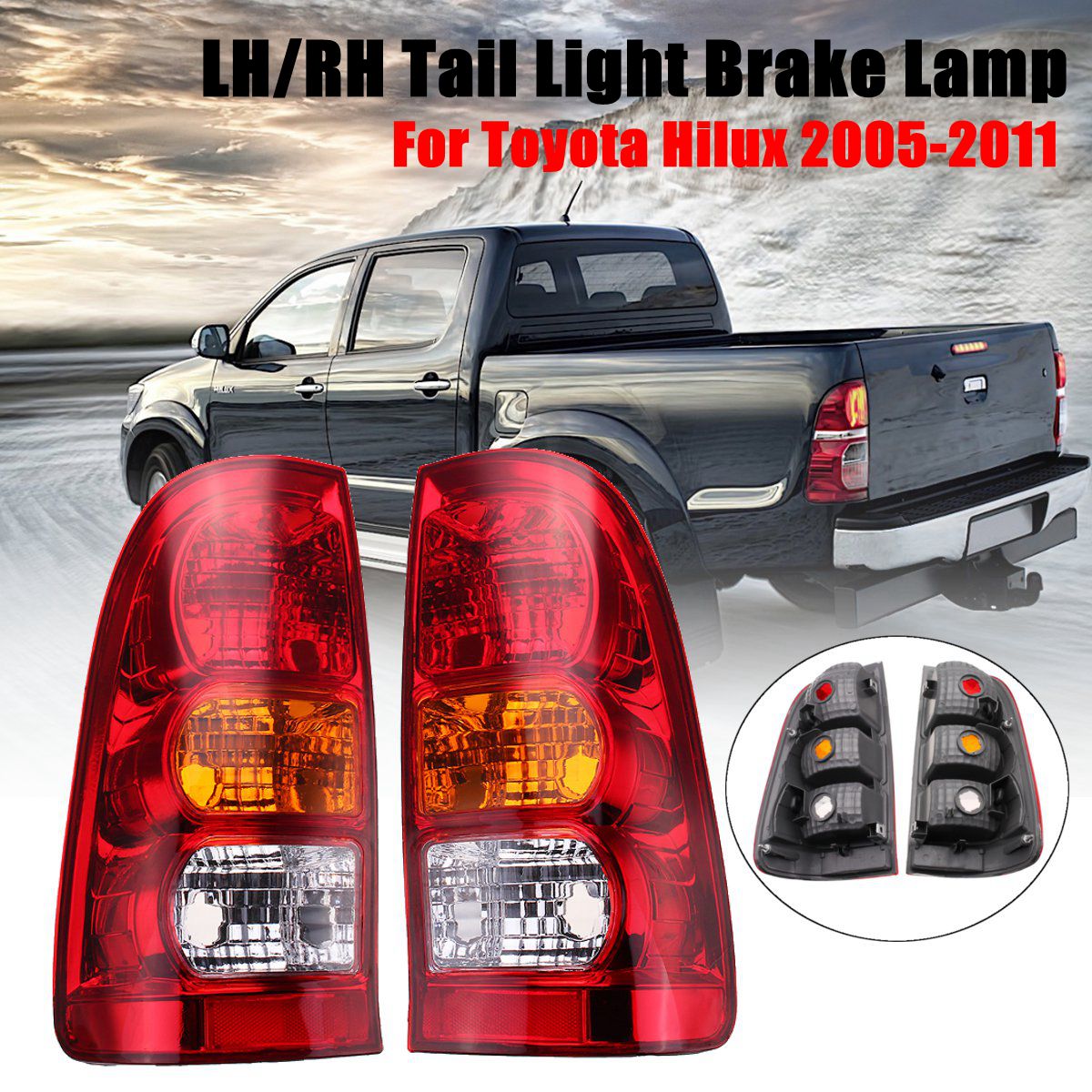 CarLeftRightSideTailLightBrakeLampTurnSignalLightForToyotaHilux2005-2011-1633735-1