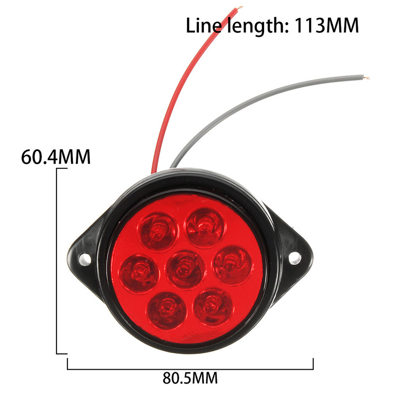 CarRound7LEDSideMarkerLightsIndicatorClearanceReplacementLampTruckTrailer-1423938-5