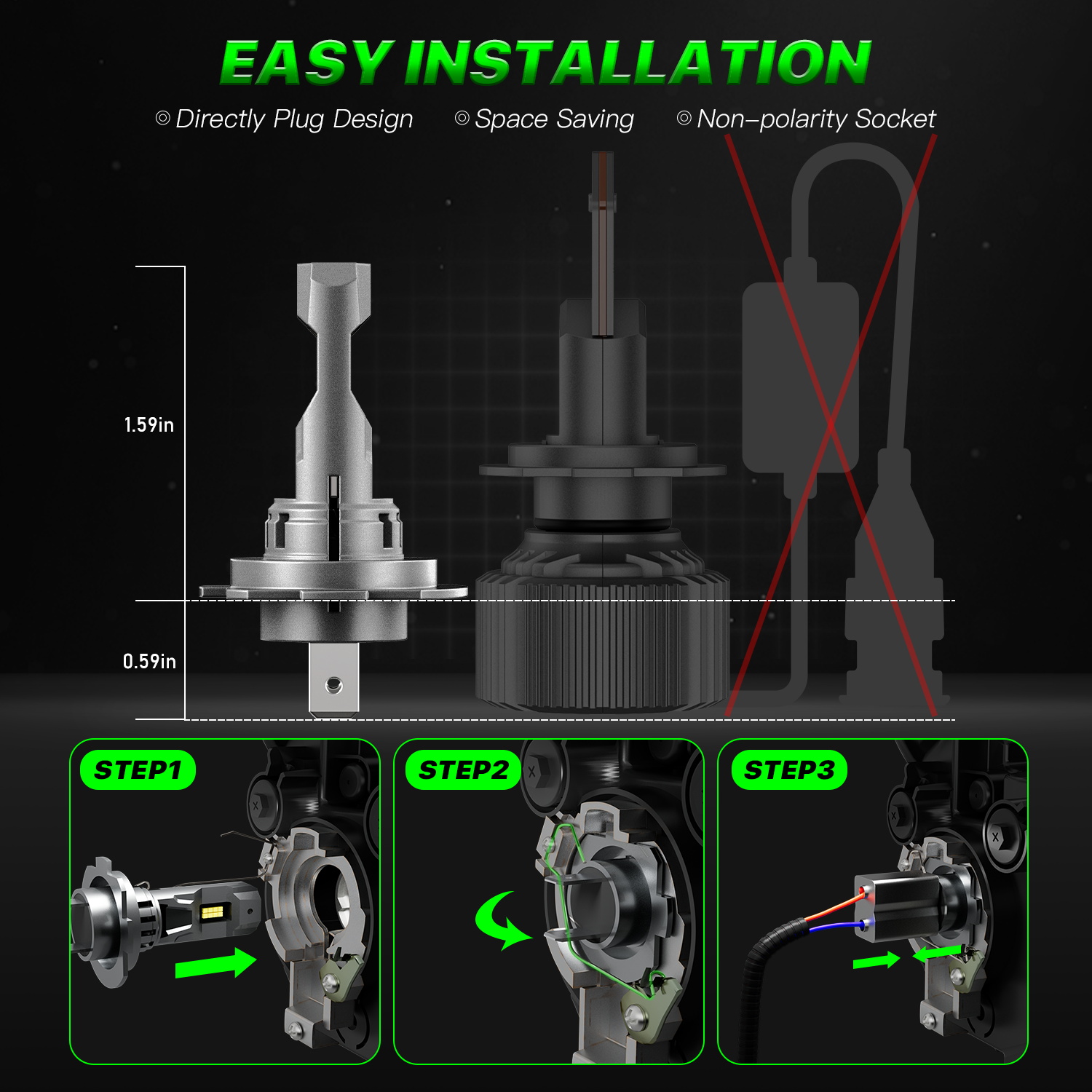 FATEEYEA700-F112PCS20000LMCarHeadlightLEDBulbs70W6500KWhiteLightMiniSizeIP68WaterproofForCarHeadligh-1996778-13