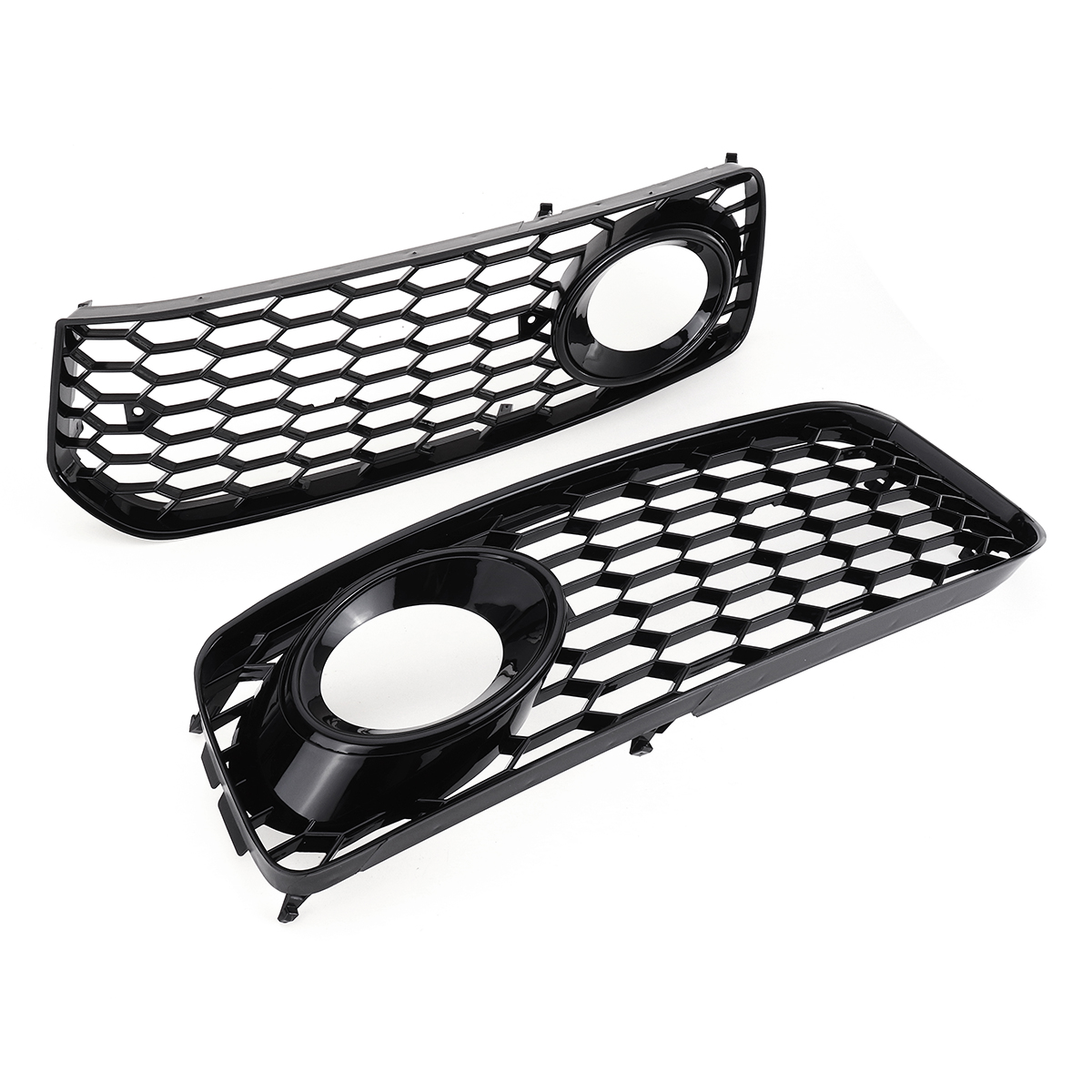 FrontFogLightLampCoverGrilleGrillHoneycombHexBlackForAudiA5S-LineS5B8RS52008-2012-1695684-2