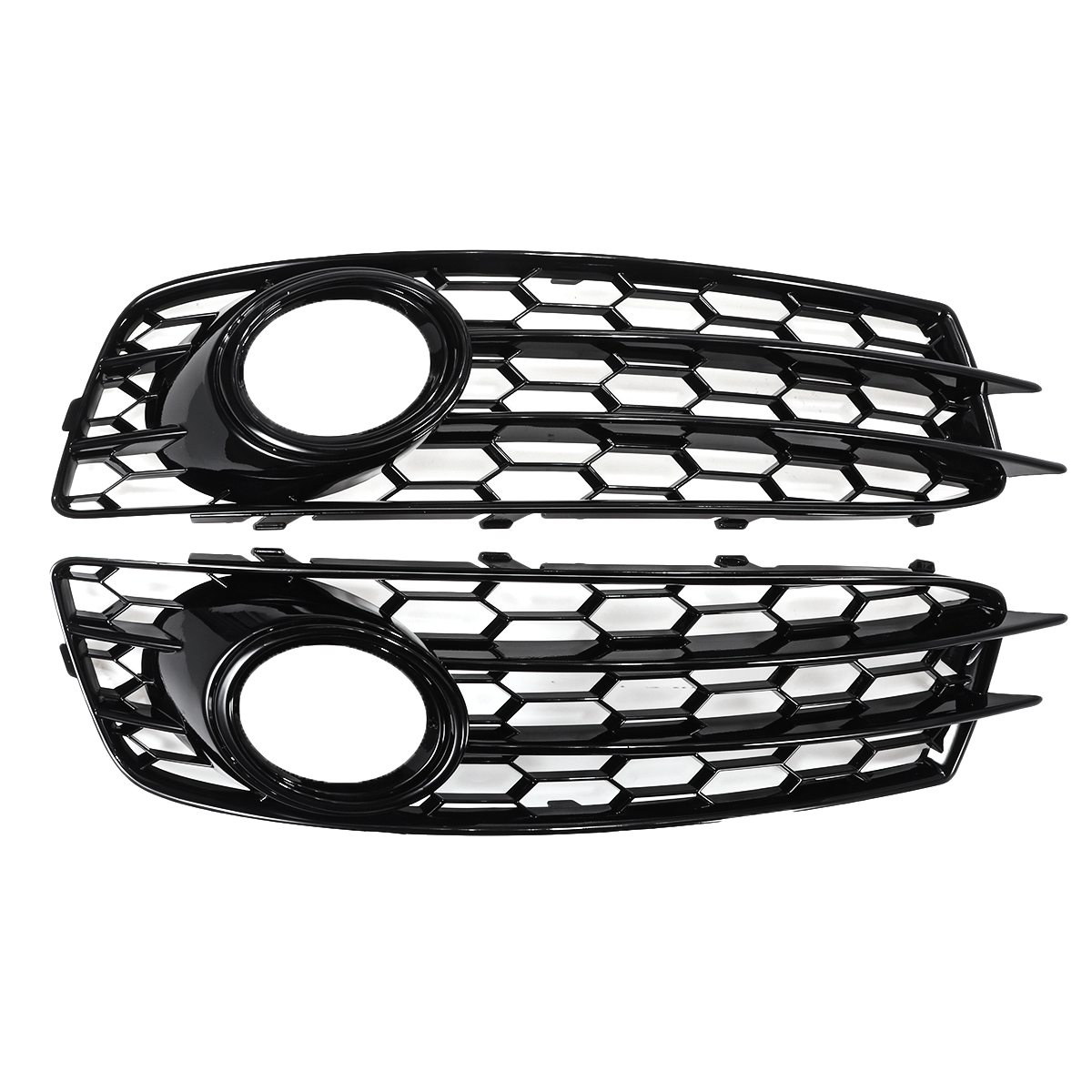 FrontFogLightLampGrilleGrillCoverHoneycombHexGlossyBlackForAudiA38PS-Line2009-2012-1750298-3