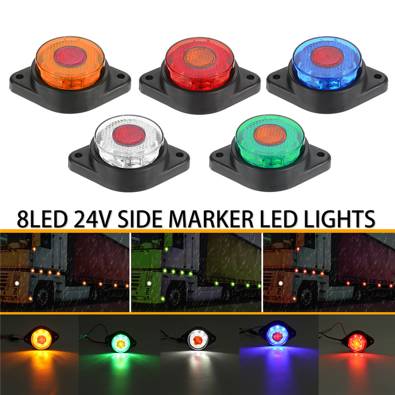 LEDSideMarkerLightsClearanceIndicatorLamp16W24V5-ColorsforTruckTrailerBus-1428570-1