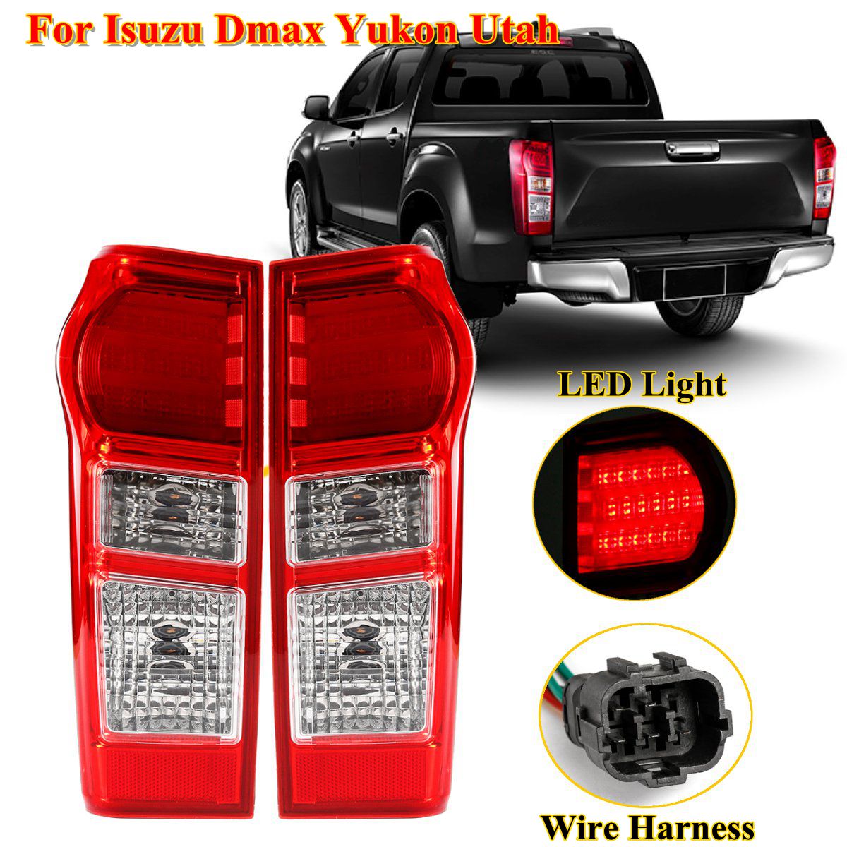 LeftRightLEDTailLightBrakeLampForIsuzuDmaxYukonUtah2012-2016-1428465-1