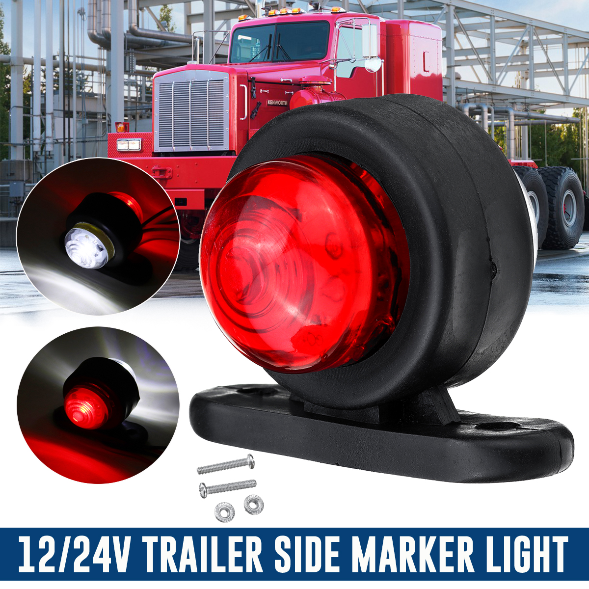 MiniCarSideMarkerLightsOutlineLampsWaterproofRedWhiteUniversalTruckTrailerCaravanLorryVan12V24V-1649146-1