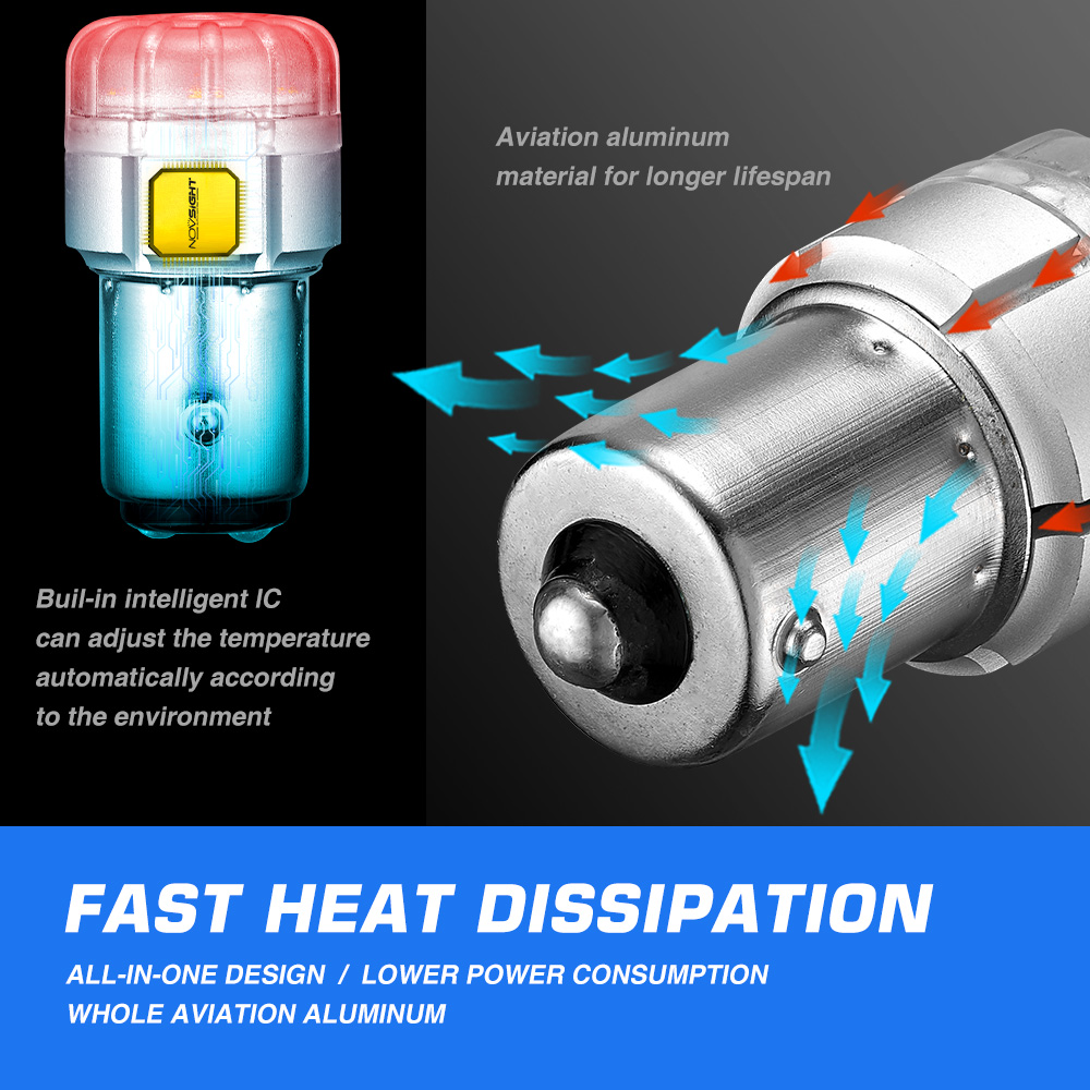 NOVSIGHT12V11575WLEDLightBulb350LMBrakeLightBulbforTailLight3020SMDReverseTurnSignalLight-2008565-6