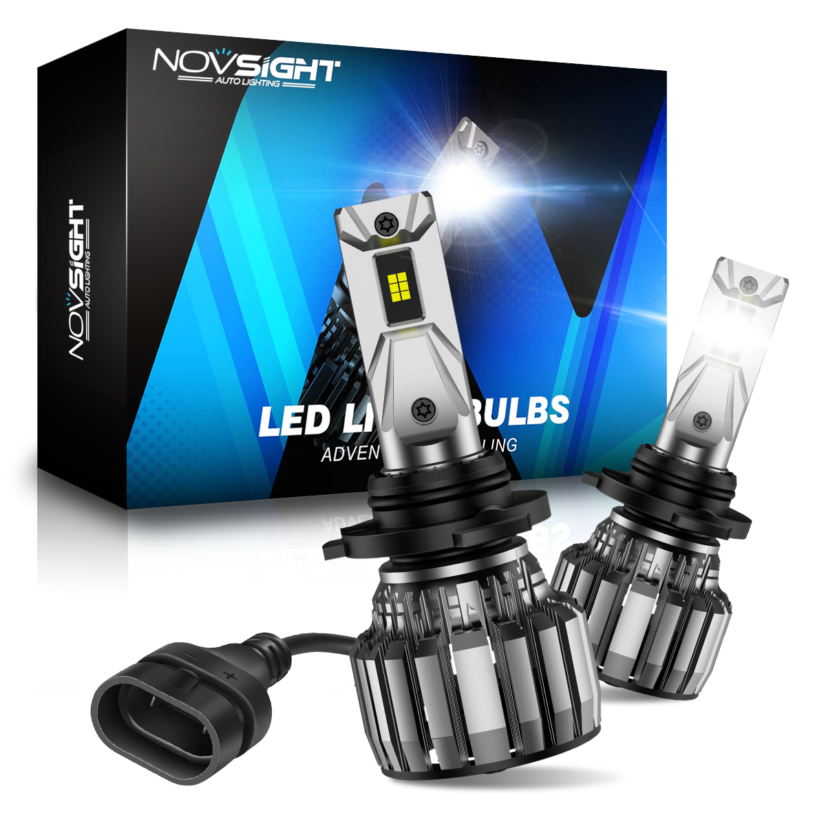 NOVSIGHTN71LEDCarHeadlightBulbPerfectLightingforModificationCars13000LMPairLEDHeadlightBulb6500K-1993790-1