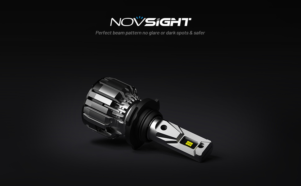 NOVSIGHTN71LEDCarHeadlightBulbPerfectLightingforModificationCars13000LMPairLEDHeadlightBulb6500K-1993790-7