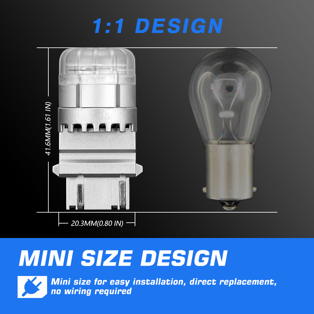 NOVSIGHTPair12V2WCarLEDBulbs3157TypeTailLightBulbs700LMBrightTurnSignalBulbs3020SMD-2008566-12