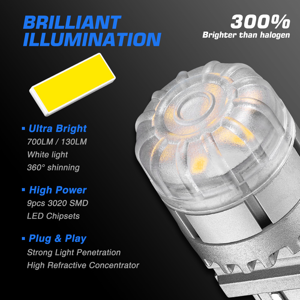 NOVSIGHTPair12V2WCarLEDBulbs3157TypeTailLightBulbs700LMBrightTurnSignalBulbs3020SMD-2008566-6