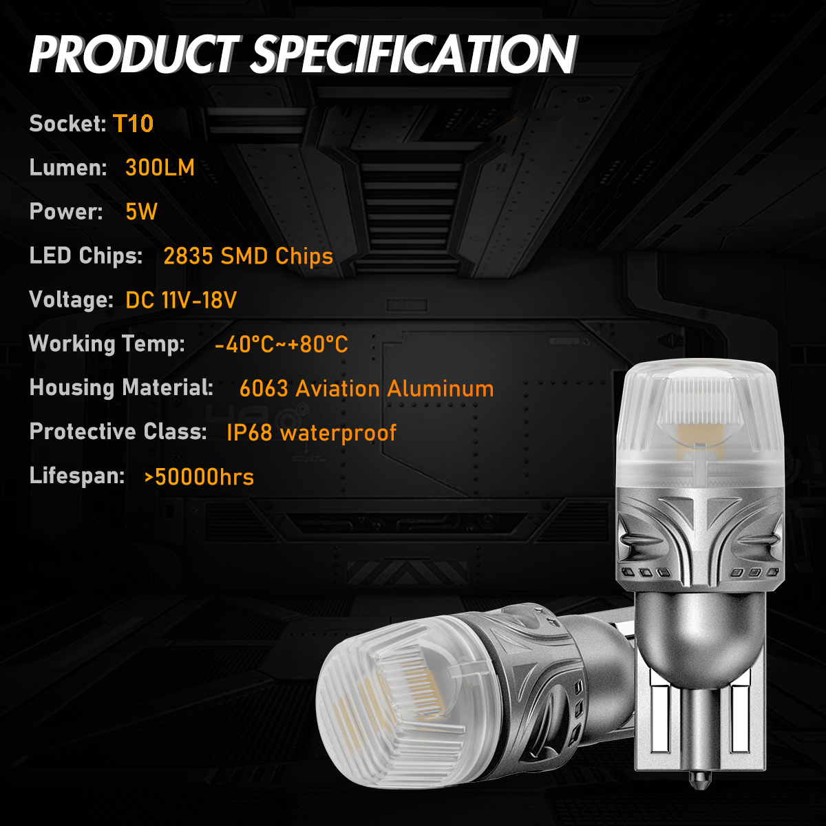 NOVSIGHTSL9SeriesT10DC9V-18V400LMCarSignalLightTurnSignalBrakeLightReversingLight2835SMDChips-2003588-15