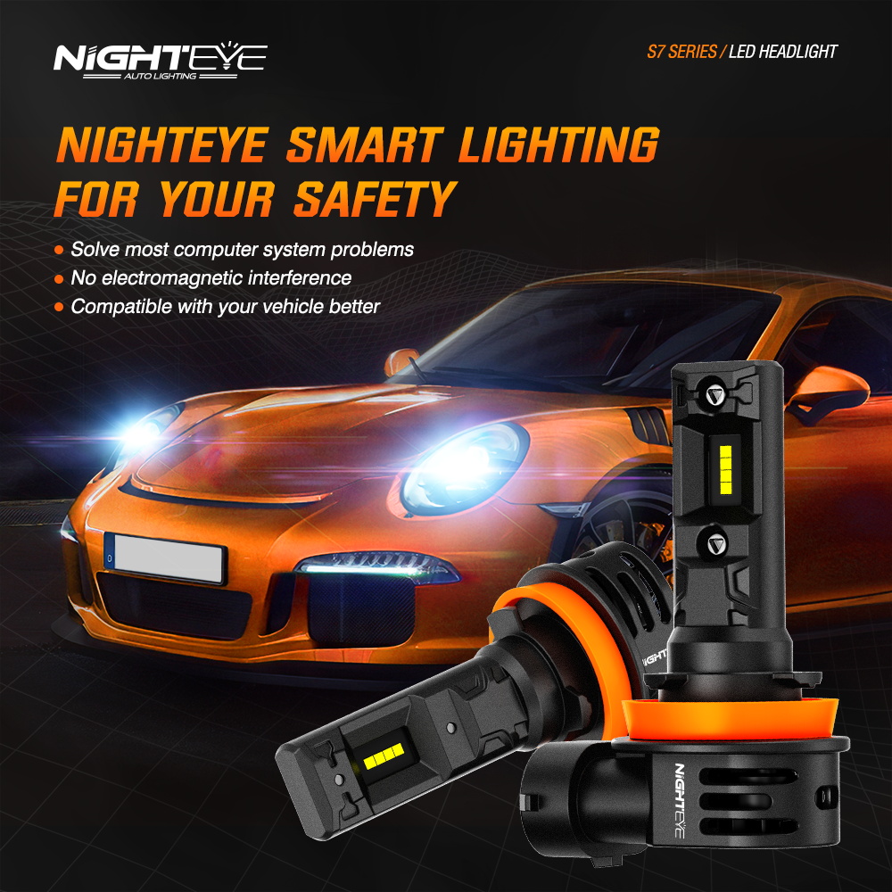 NightEyeAutoLightingA315-S7APair20000LM6500KLEDCarHeadlightBulbs70WAutoHeadlampIP68WaterproofforModi-1996777-2